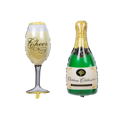 Set mit 2 Ballons Champagner für den Junggesellinnenabschied