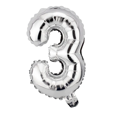 Luftballons Zahl 3