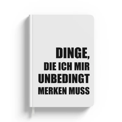 Personalisiertes Notizbuch - Ich muss mich daran erinnern