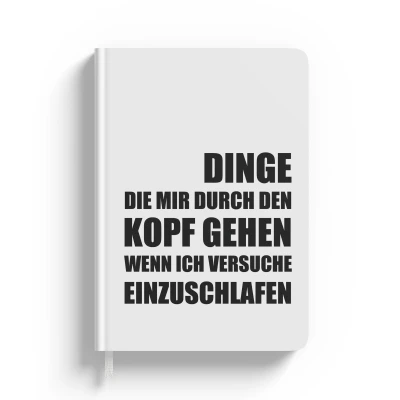 Personalisiertes Notizbuch - Die Gedanken vor dem Schlafengehen