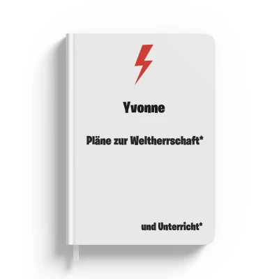 Personalisiertes Notizbuch - Pläne zur Weltherrschaft