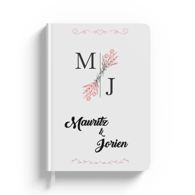 Personalisiertes Notizbuch - Mit Initialen und Text