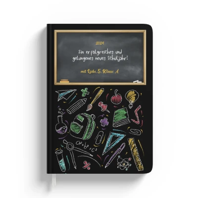 Personalisiertes Notizbuch - Tafel für Schüler mit Text