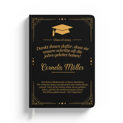 Personalisiertes Notizbuch - Herzlichen Glückwunsch zum Abschluss