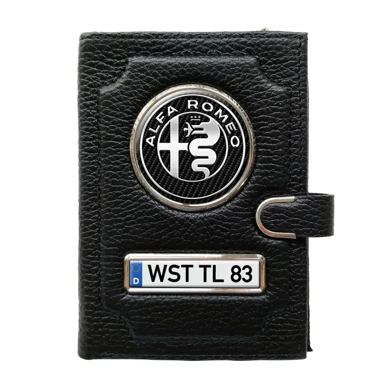 Geldbörse mit Geldfach mit Clip - Alfa Romeo Silver