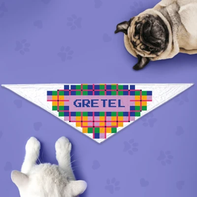 Hundebandana - Kariert und bunt