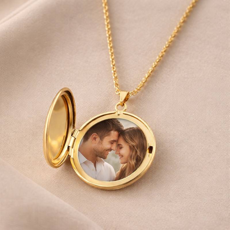 Medaillon-Halskette mit Foto