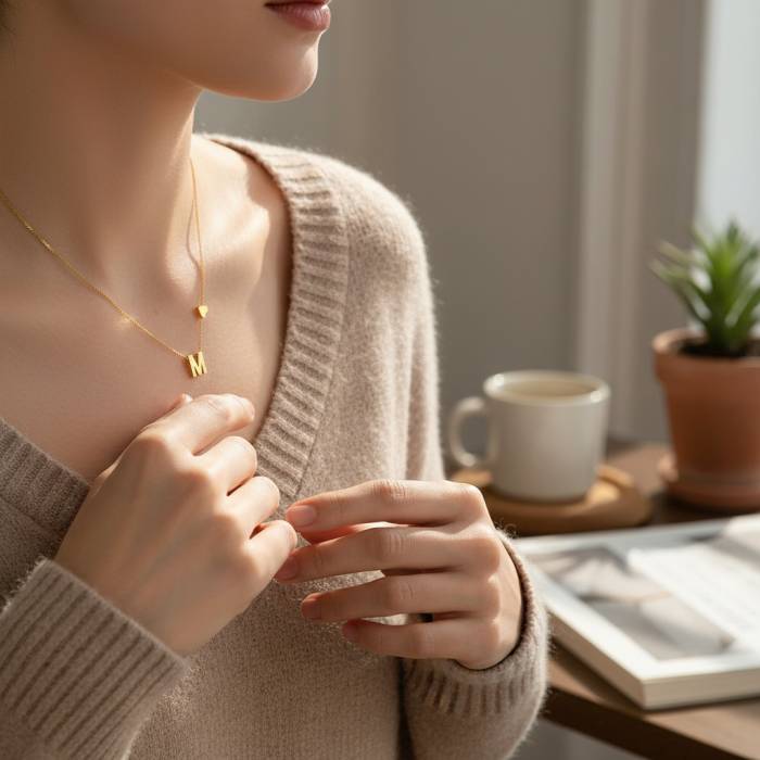 Personalisierte Halskette mit deiner Initiale