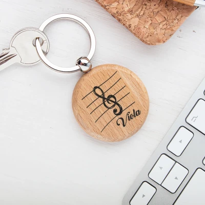 Schlüsselanhänger aus Holz - Mit dem G-Schlüssel