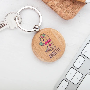 Personalisierte Holzschlüsselanhänger