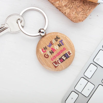 Schlüsselanhänger aus Holz - Lehrerin