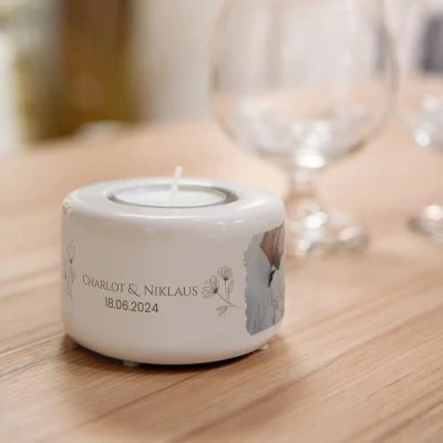 Personalisierter Keramik-Kerzenhalter - Jahrestag