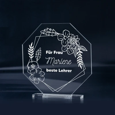 Personalisierte Trophäe - Bester Lehrer