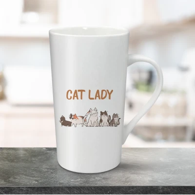 Personalisierte Lattetasse 470ml - Katzenliebhaberin