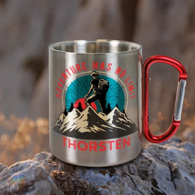 Personalisierte Edelstahltasse 200ml - Abenteuer