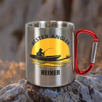Personalisierte Edelstahltasse 200ml - Bester Angler