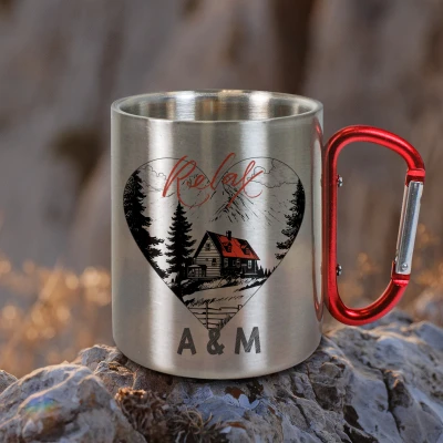 Personalisierte Edelstahltasse 200ml - Entspannung