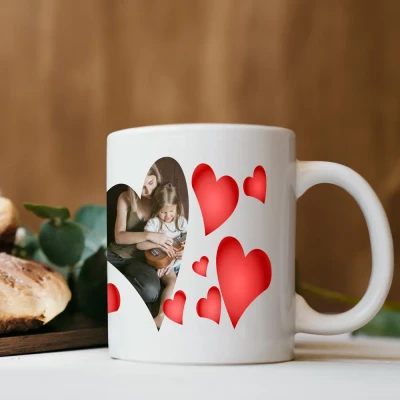 Personalisierte Tasse mit Herzchen