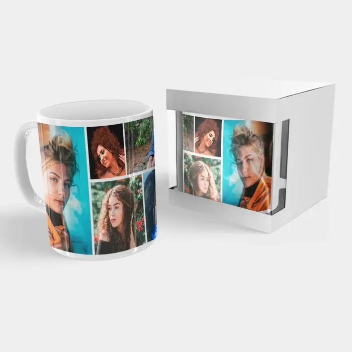 Personalisierte Tasse mit 5 Fotos