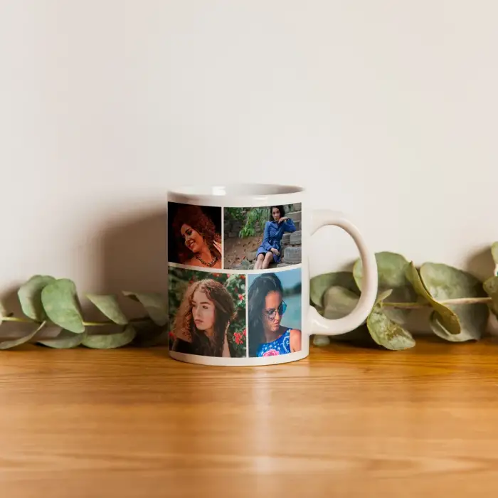 Personalisierte Tasse mit 5 Fotos