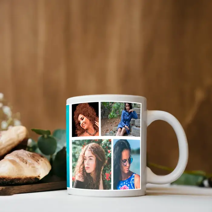 Personalisierte Tasse mit 5 Fotos
