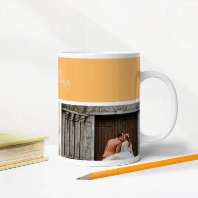 Personalisierte Tasse mit 3 Fotos und Text