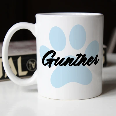 Personalisierte Tasse mit dem Namen des Hundes
