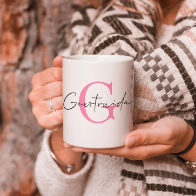 Personalisierte Tasse mit Initiale und Name