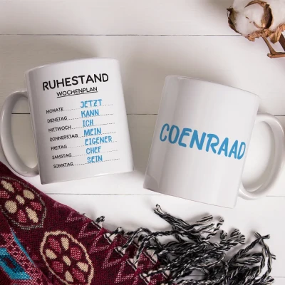 Personalisierte Tasse - Wochenplan