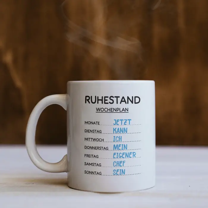 Personalisierte Tasse - Wochenplan