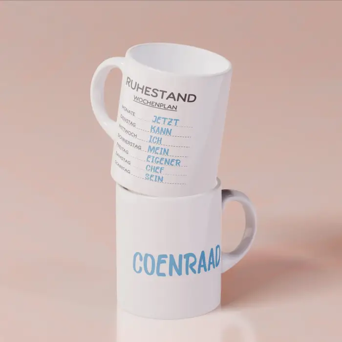Personalisierte Tasse - Wochenplan