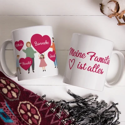 Personalisierte Tasse - Meine Familie ist alles!