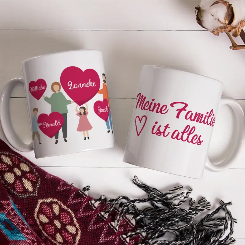 Personalisierte Tasse - Meine Familie ist alles!