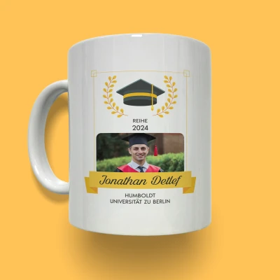Personalisierte Tasse - Abschluss mit Gold