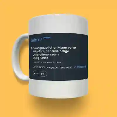 Personalisierte Tasse - Definition des Lehrers