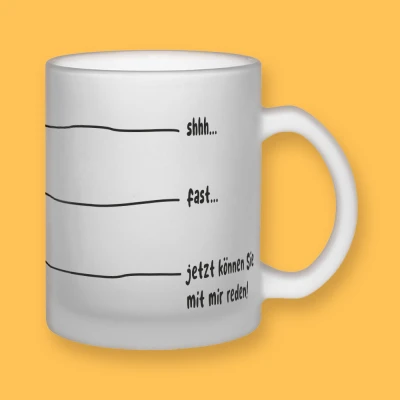 Halbtransparenter Becher - Kaffeegradierung