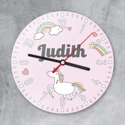 Wanduhr - Rund für das Mädchenzimmer