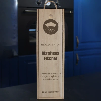 Personalisierte Weinkiste - Abschlussfeier