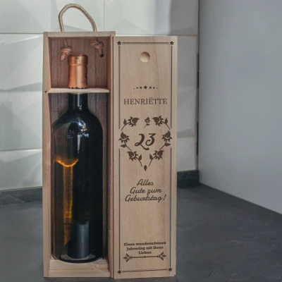 Personalisierte Weinkiste - Alles Gute zum Geburtstag!