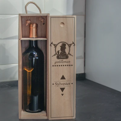 Personalisierte Weinkiste - Classy Gentleman