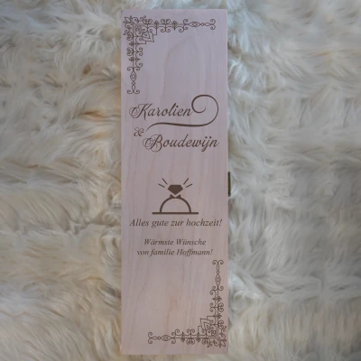 Personalisierte Weinkiste - für die Hochzeit