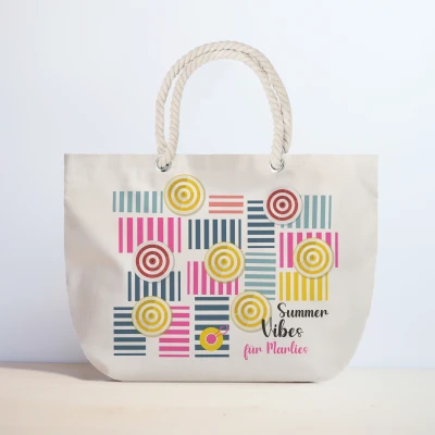 Personalisierte Strandtasche - Summer Vibes