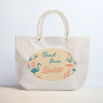 Personalisierte Strandtasche - Beach queen