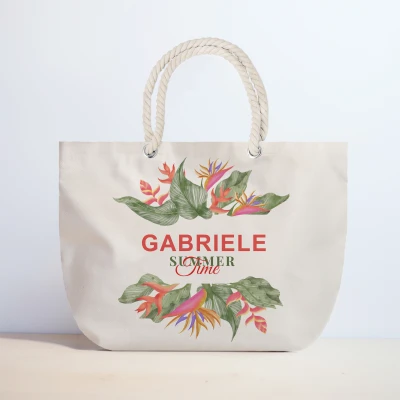Personalisierte Strandtasche - Summer time