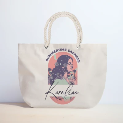 Personalisierte Strandtasche - Summertime sadness