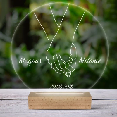 3D-LED-Lampe - Für Verliebte
