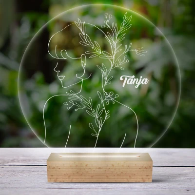 3D-LED-Lampe - Mit abstraktem Muster