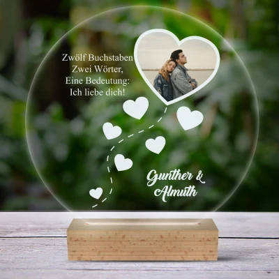 3D-LED-Lampe - Mit Herzen
