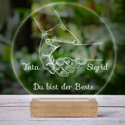 3D-LED-Lampe - Für Papa