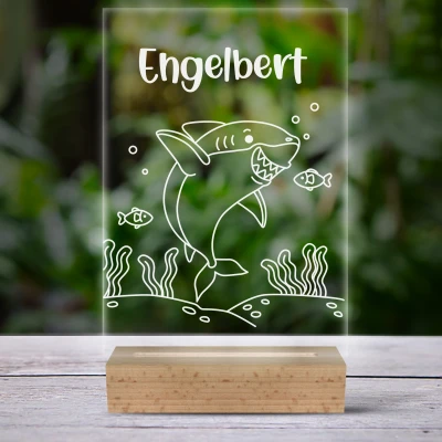 3D-LED-Lampe - Mit Hai